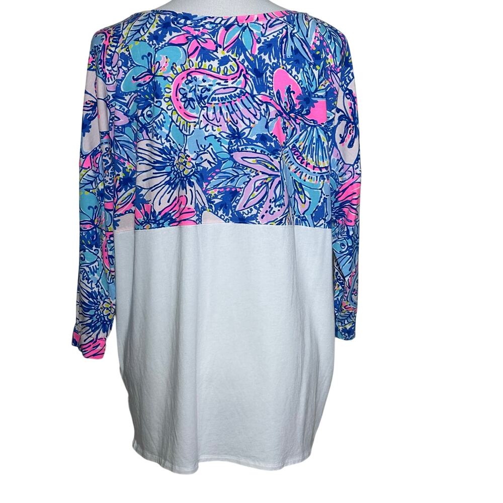 Lilly Pulitzer Pop Up Got Your Back Finn Long Sleeve Top Sz XL - Picture 2 of 6